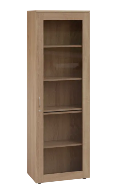 LE - 61 skříň léková prosklená, pravá, dub bardolino